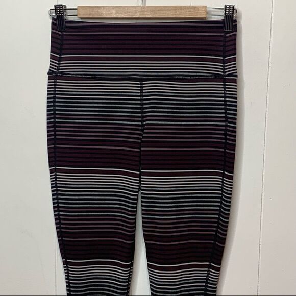 ATHLETA Chaturanga Expanse Stripe Colorblock High Rise Tight Yoga Small - Picture 4 of 9